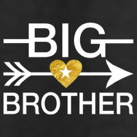 Big Brother Gold Heart Arrow 11oz C Handle Ceramic Mug
