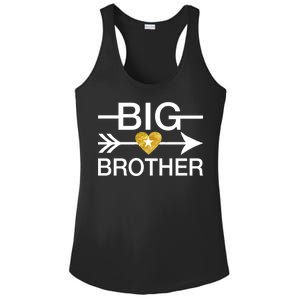 Big Brother Gold Heart Arrow Ladies PosiCharge Competitor Racerback Tank