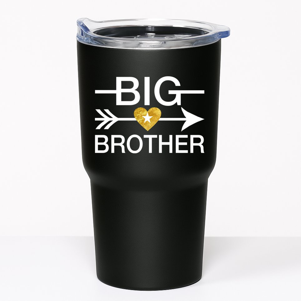Big Brother Gold Heart Arrow Tumbler