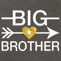 Big Brother Gold Heart Arrow Cotton Canvas Backpack