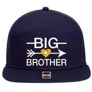 Big Brother Gold Heart Arrow 7 Panel Mesh Trucker Snapback Hat