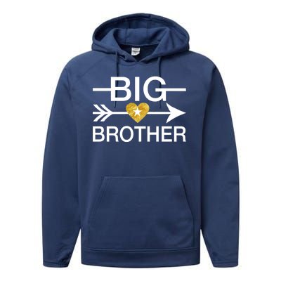 Big Brother Gold Heart Arrow Performance Fleece Hoodie