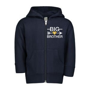 Big Brother Gold Heart Arrow Toddler Zip Fleece Hoodie