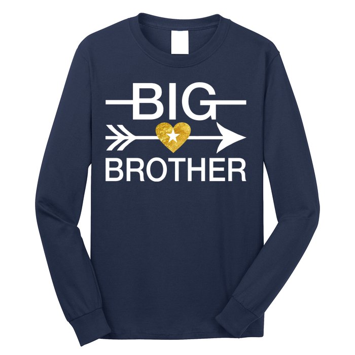 Big Brother Gold Heart Arrow Long Sleeve Shirt