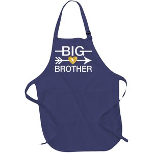 Big Brother Gold Heart Arrow Full-Length Apron With Pockets