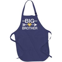 Big Brother Gold Heart Arrow Full-Length Apron With Pockets