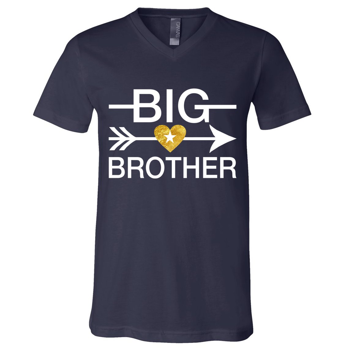 Big Brother Gold Heart Arrow V-Neck T-Shirt