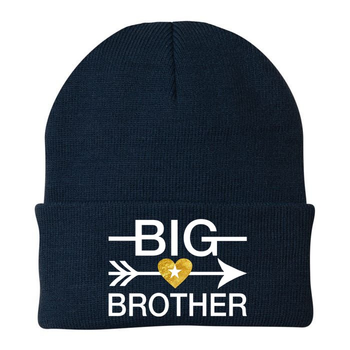 Big Brother Gold Heart Arrow Knit Cap Winter Beanie