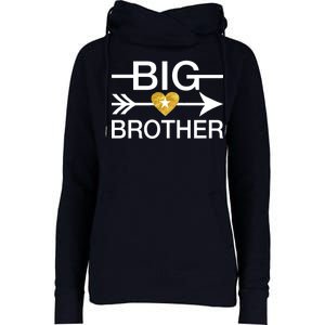 Big Brother Gold Heart Arrow Womens Funnel Neck Pullover Hood