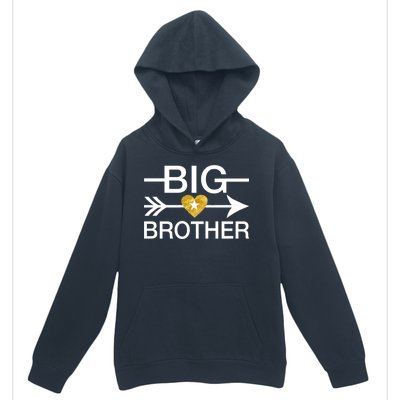 Big Brother Gold Heart Arrow Urban Pullover Hoodie