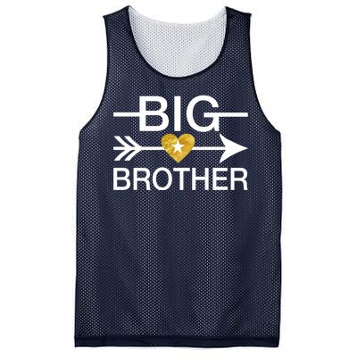 Big Brother Gold Heart Arrow Mesh Reversible Basketball Jersey Tank