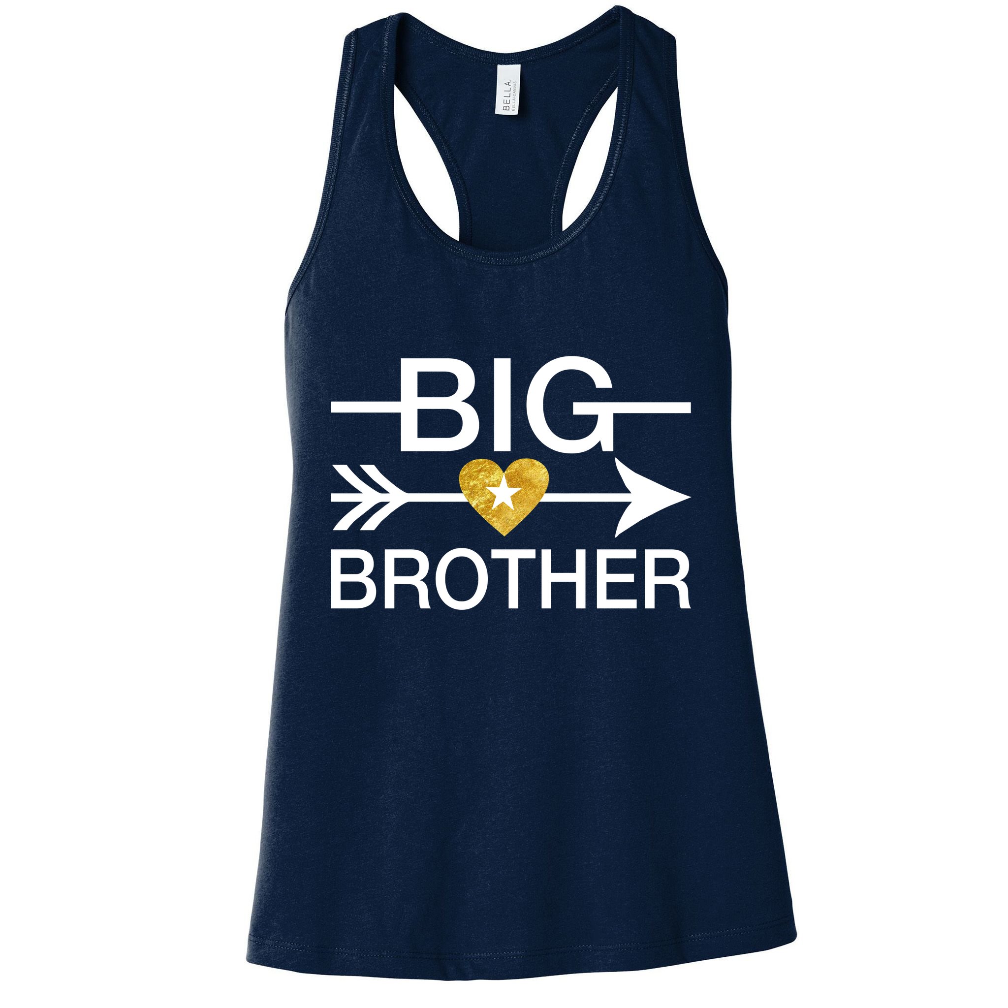 Big Brother Gold Heart Arrow Womens Tank Top