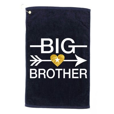 Big Brother Gold Heart Arrow Golf Towel