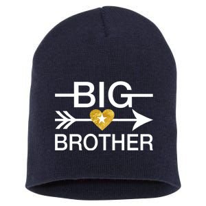 Big Brother Gold Heart Arrow Short Acrylic Beanie