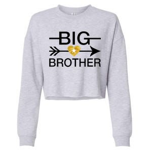 Big Brother Gold Heart Arrow Cropped Pullover Crew