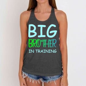 Big Brother In Training Women's Knotted Racerback Tank