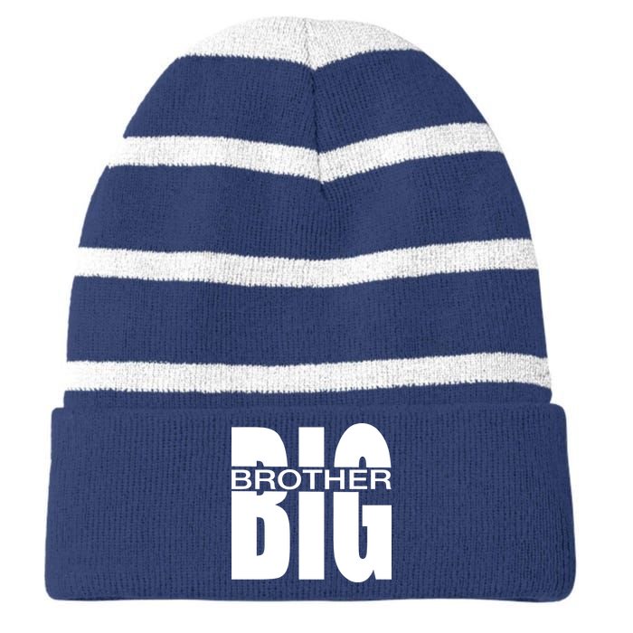 Big Brother Logo Striped Beanie with Solid Band