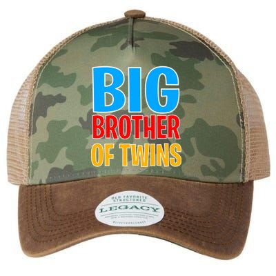 Big Brother of Twins Colorful Text Legacy Tie Dye Trucker Hat