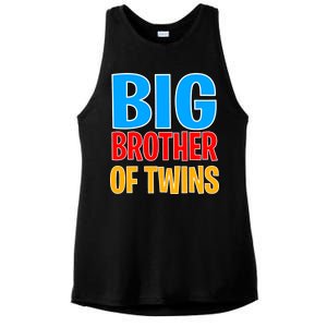 Big Brother of Twins Colorful Text Ladies PosiCharge Tri-Blend Wicking Tank