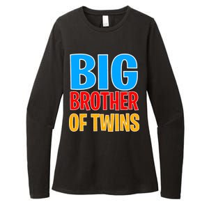 Big Brother of Twins Colorful Text Womens CVC Long Sleeve Shirt