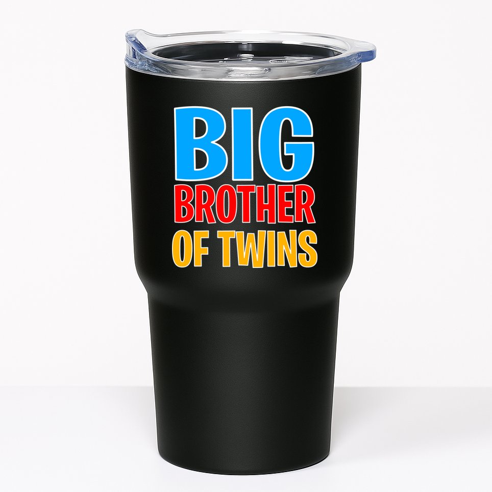Big Brother of Twins Colorful Text Tumbler