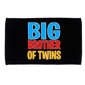 Big Brother of Twins Colorful Text Microfiber Hand Towel