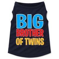 Big Brother of Twins Colorful Text Doggie Tank