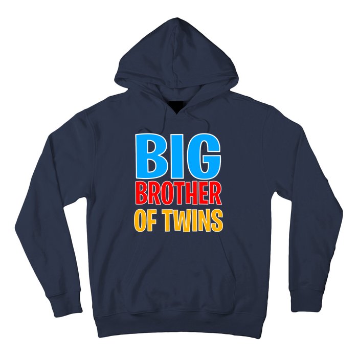 Big Brother of Twins Colorful Text Hoodie