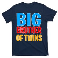 Big Brother of Twins Colorful Text T-Shirt