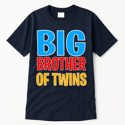 Big Brother of Twins Colorful Text Tall T-Shirt