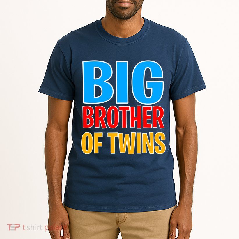 Big Brother of Twins Colorful Text Tall T-Shirt