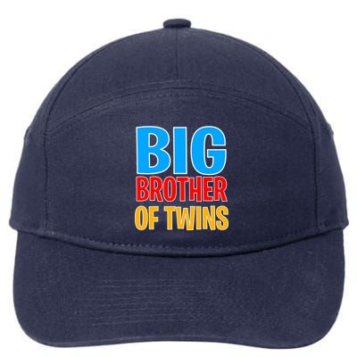 Big Brother of Twins Colorful Text 7-Panel Snapback Hat