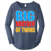 Big Brother of Twins Colorful Text Women's Perfect Tri Tunic Long Sleeve Shirt