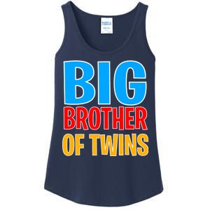 Big Brother of Twins Colorful Text Ladies Essential Tank