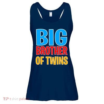 Big Brother of Twins Colorful Text Ladies Essential Flowy Tank