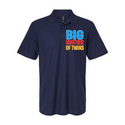 Big Brother of Twins Colorful Text Softstyle Adult Sport Polo