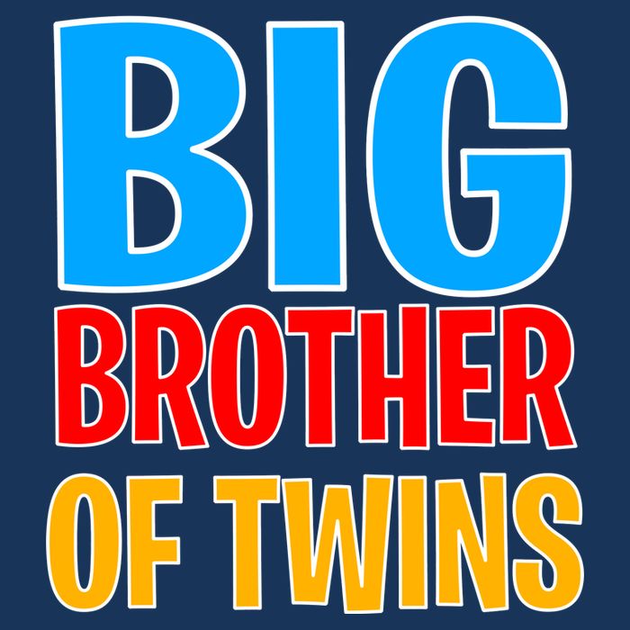 Big Brother of Twins Colorful Text 16 in Basic Backpack