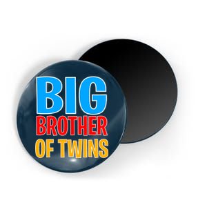 Big Brother of Twins Colorful Text Magnet