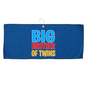 Big Brother of Twins Colorful Text Large Microfiber Waffle Golf Towel