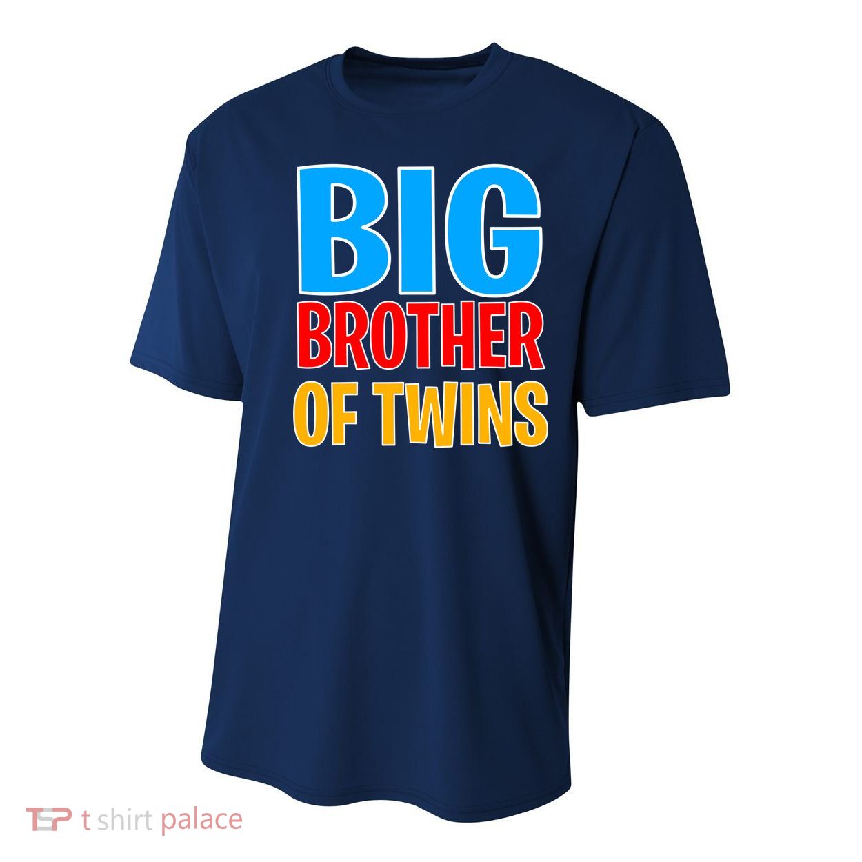 Big Brother of Twins Colorful Text Youth Performance Sprint T-Shirt
