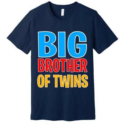 Big Brother of Twins Colorful Text Premium T-Shirt