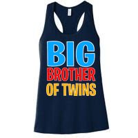 Big Brother of Twins Colorful Text Women's Racerback Tank