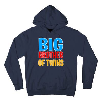 Big Brother of Twins Colorful Text Tall Hoodie