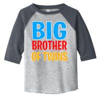 Big Brother of Twins Colorful Text Toddler Fine Jersey T-Shirt