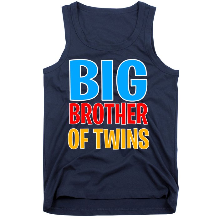 Big Brother of Twins Colorful Text Tank Top