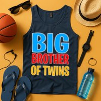 Big Brother of Twins Colorful Text Tank Top