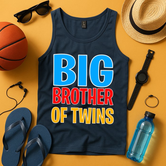 Big Brother of Twins Colorful Text Tank Top