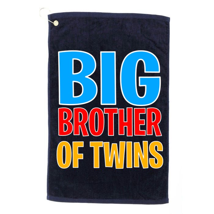Big Brother of Twins Colorful Text Golf Towel