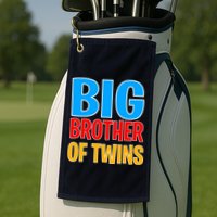 Big Brother of Twins Colorful Text Golf Towel