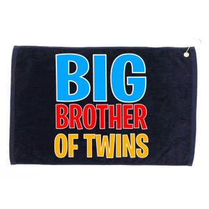 Big Brother of Twins Colorful Text Grommeted Golf Towel